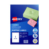 AVERY Laser Label Clear L7567 1Up Pack of 25