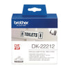 Brother White Cont. Film Roll Direct Thermal 62mm x 15.24mm