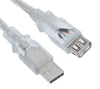 ASTROTEK USB 2.0 Extension Cable 5m - Type A Male to Type A Female Transparent Colour RoHS CBAT-USB2-AA-3M