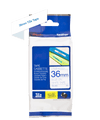 Genuine Brother TZe-263 Labelling Tape Cassette  Blue on White, 36mm wide, 8m long Compatible with a wide range of Brothers P-touch printers