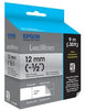 EPSON Tape Clear 12mm Black 9 meters for LW-300 and LW-400