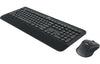 Logitech MK545 Wireless Desktop Keyboard Mouse Combo battery life comfortable palm rest & adjustable tilt legs Laser-grade KBLT-MK520R