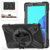 GENERIC Case for Samsung Galaxy Tab A7 Lite - Black - Shockproof, Dustproof, 360 Rotatable Hand Strap, 3 Layers Heavy Duty Protection