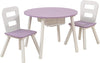 Round Table and 2 Chair Set for children (Lavender)