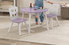 Round Table and 2 Chair Set for children (Lavender)