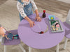 Round Table and 2 Chair Set for children (Lavender)