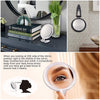 20X Magnifying Hand Mirror Two Sided Use for Makeup Application, Tweezing, and Blackhead/Blemish Removal (12.5 cm Black)