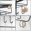 Wall Mounted Classic Black Iron Designer for Cosmetics and Jewelry Storage Shelf