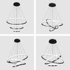 LED Modern Chandelier, 3 Colors, Dimmable Light