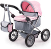 Trendy Dolls Pram & Travel Bed Set - Fairy, Pink, Grey