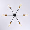 Modern Sputnik Chandelier Black Gold E27 Bulbs