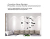 DIY Wall Clock Modern Frameless Large 3D Wall Watch Giant Roman Numerals for Home Living Room and Bedroom (Small)