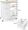 Kitchen Island on Wheels with Storage