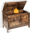 Wooden Sturdy Entryway Storage Bench with Safety Hinge