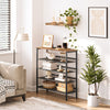 5-Tier Shoe Rack, Industrial Shoe Organizer Storage Bench