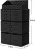 Makeup Cosmetic Organizer Storage with 12 Drawers Display Boxes (Black)