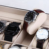 Black PU Leather Watch Organizer Display Storage Box Cases for Men & Women (12 slots)