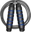 LT Skipping Rope Tangle-Free with Ball Bearings Rapid Speed Jump Rope Cable Ideal for Fitness Gym (Black)