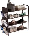 4 Tier Metal Shoe Rack Storage Organiser for Entryway and Bedroom