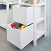 Freestanding Tall Cabinet with Standing Shelves and Drawers