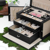 Lockable Jewelry Box 3-Tier Display Case