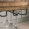 Industrial Vintage Style Wood Metal 3 Tiers Kitchen Serving Trolley with Wine Rack (Brown)