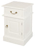 Tasmania 1 Solid Door 1 Drawer Bedside (White)