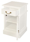 Tasmania 1 Solid Door 1 Drawer Bedside (White)