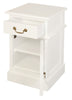 Tasmania 1 Solid Door 1 Drawer Bedside (White)