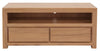 Amsterdam 2 Drawer Solid White Cedar Wood Entertainment Unit (Natural)