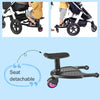 Stroller Step Board Toddler Buggys Wheel Standing Board Skateboard For Pram Kids Pink