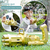 Kids Toys Automatic Gatling Bubble Gun Summer Soap Water Bubble Machine