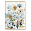 Wall Art 50cmx70cm Colourful Floras Watercolour style I Gold Frame Canvas