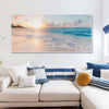 Wall Art 50cmx100cm Ocean and Beach White Frame Canvas