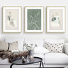 Wall Art 60cmx90cm Abstract body and leaves 3 Sets Gold Frame Canvas