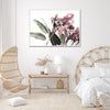 Wall Art 70cmx100cm Eucalyptus in Bloom White Frame Canvas