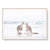 60cmx90cm Kangaroo Wood Frame Canvas Wall Art