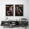 50cmx70cm Bally Man & Woman 2 Sets Black Frame Canvas Wall Art