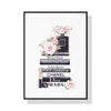 50cmx70cm Fashion Book Black Frame Canvas Wall Art