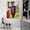 60cmx90cm Versus Medici Black Frame Canvas Wall Art