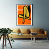 Wall Art 60cmx90cm Orange Legs Black Frame Canvas