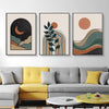 Wall Art 80cmx120cm Abstract Dark Green 3 Sets Black Frame Canvas