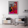 Wall Art 40cmx60cm Fashion Woman Black Frame Canvas