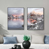 Wall Art 40cmx60cm Nordic Norway 2 Sets Black Frame Canvas