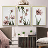 Wall Art 50cmx70cm Tulip Flower 3 Sets Gold Frame Canvas