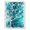 Wall Art 70cmx100cm Blue Ocean White Frame Canvas