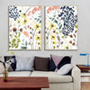 Wall Art 50cmx70cm Flower Composition 2 Sets Gold Frame Canvas