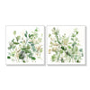 Wall Art 60cmx60cm Sage Garden By Carol Robinson 2 Sets White Frame Canvas