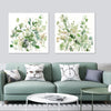 Wall Art 60cmx60cm Sage Garden By Carol Robinson 2 Sets White Frame Canvas