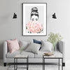 Wall Art 70cmx100cm Roses Girl Black Frame Canvas